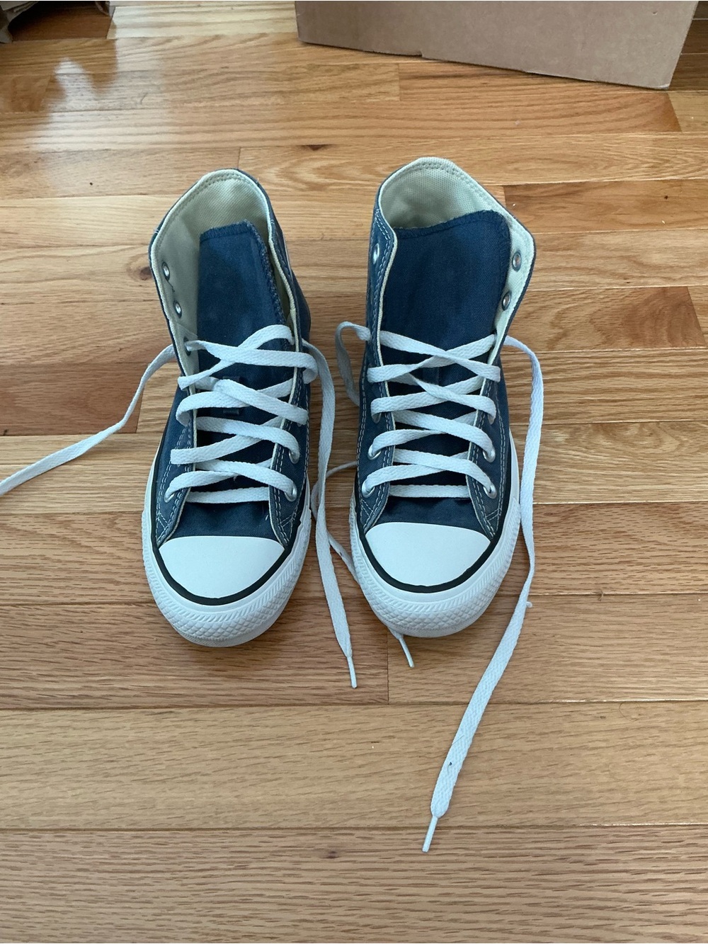 Converse High Top Sneakers Navy and White Canvas